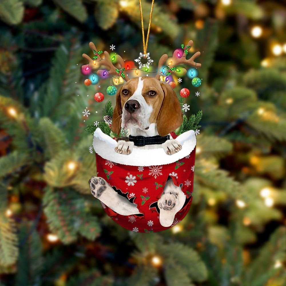 English Pointer In Snow Pocket Ornament