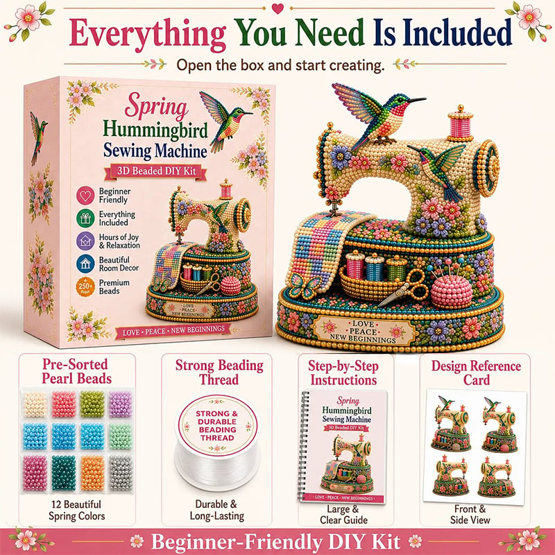 🌸Spring Hummingbird Sewing Machine 💗 3D Spring Limited Keepsake Edition