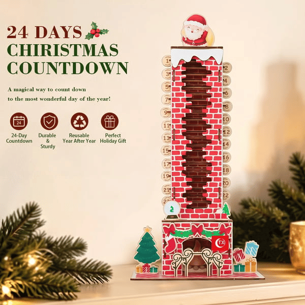🎅Last Day 49% OFF - Mechanical Santa Chimney Christmas Countdown Calendar