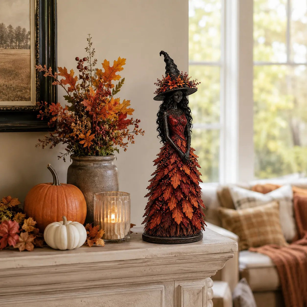🔥LAST DAY 50% OFF - 🧙♀️Enchanted Autumn Witch Figurine