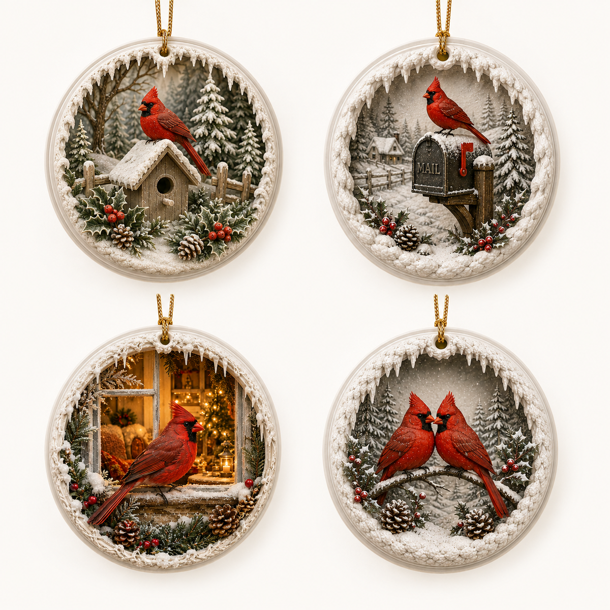 ⏰ Limited anniversary edition✨ Limited anniversary edition✨Cardinal Ornament