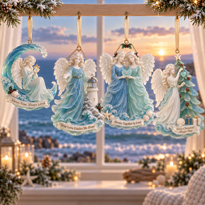 Coastal Angel Christmas Ornament