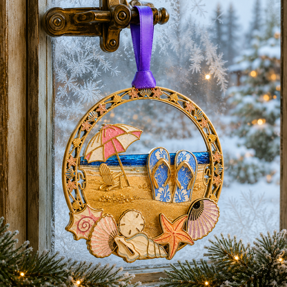 ⏰ Limited anniversary edition✨Beach vacation style Christmas tree ornament