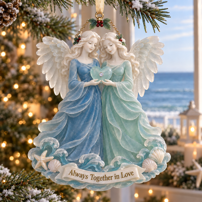 Coastal Angel Christmas Ornament