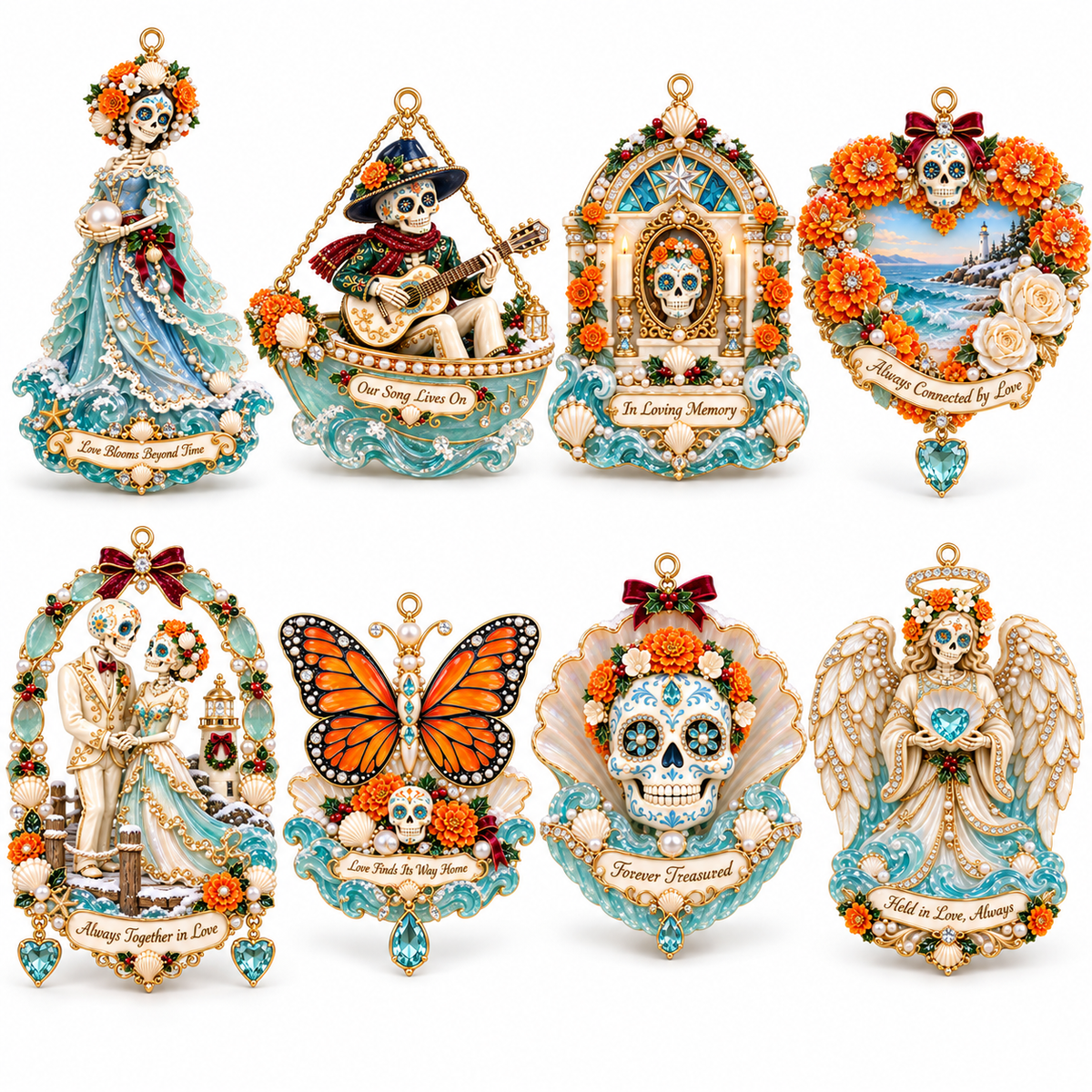 Ocean-Themed Day of the Dead Hanging Decoration