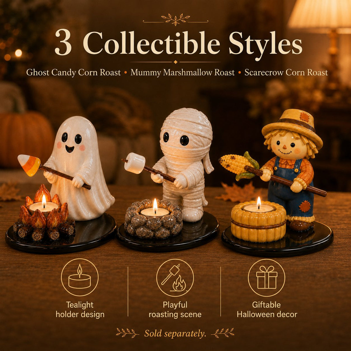 🔥 49% Off 💥 Campfire-Style Tea Light Candle Holder Decoration