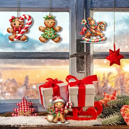 🔥2024 new🔥Cute gingerbread man Christmas tree pendant