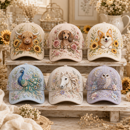 🎁Perfect Present for Cowgirls🐎Rustic Horse 3D Embroidery Floral Western Hat