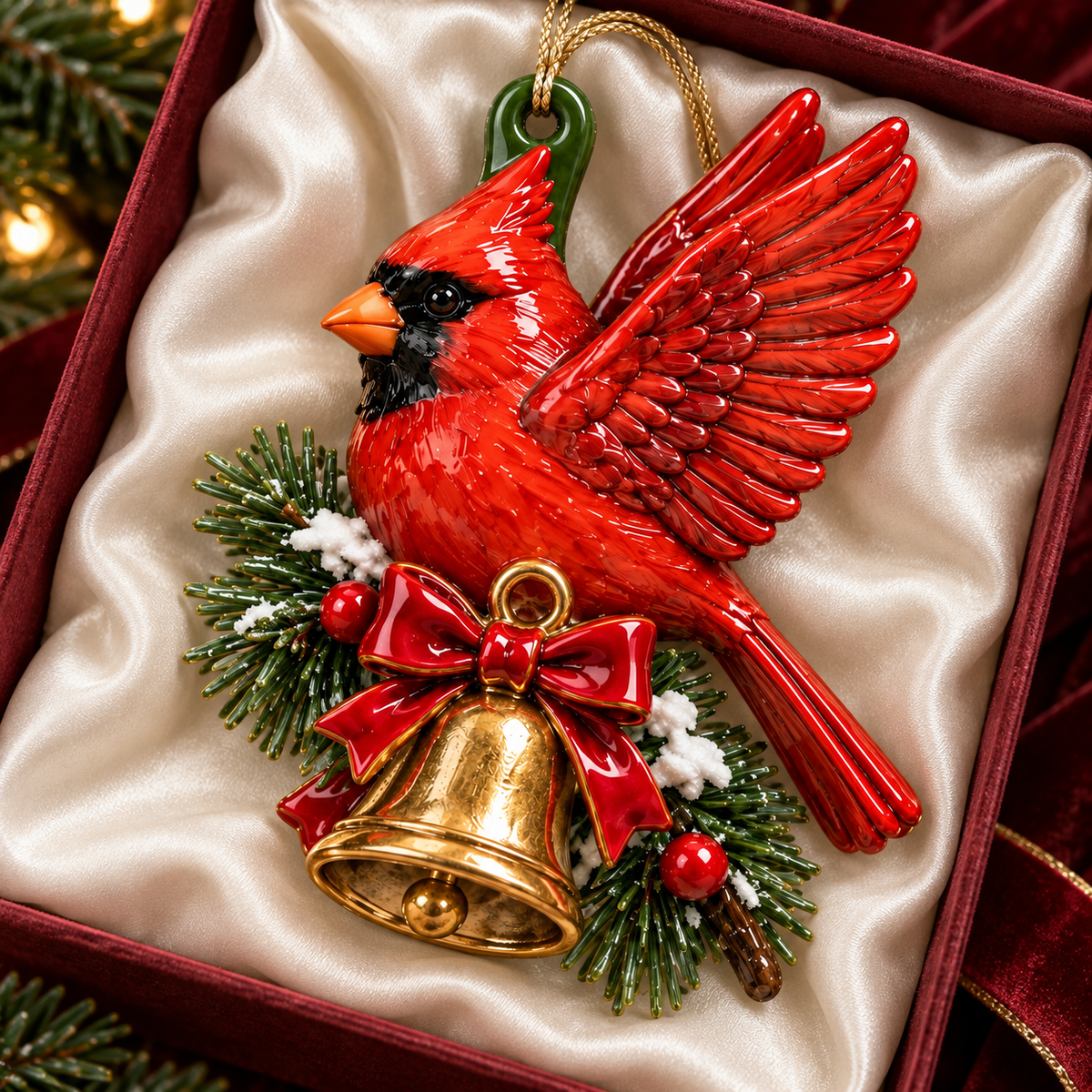 Cozy Christmas Cardinals Christmas tree ornaments