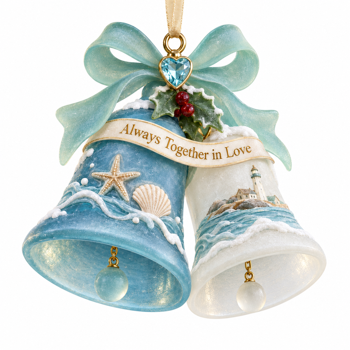 Coastal Christmas Bell Ornament
