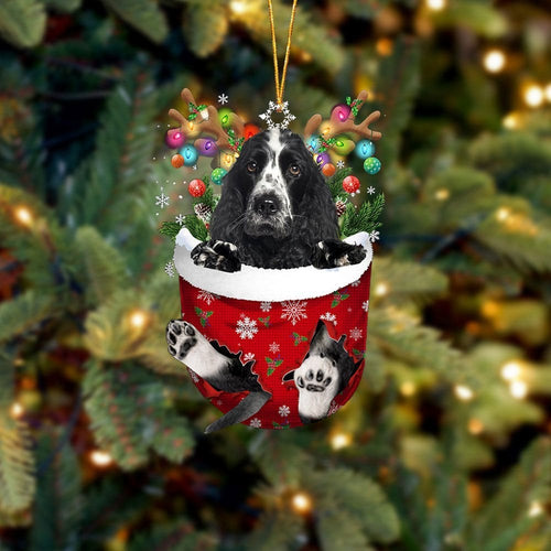 Cocker Spaniel 1 In Snow Pocket Ornament