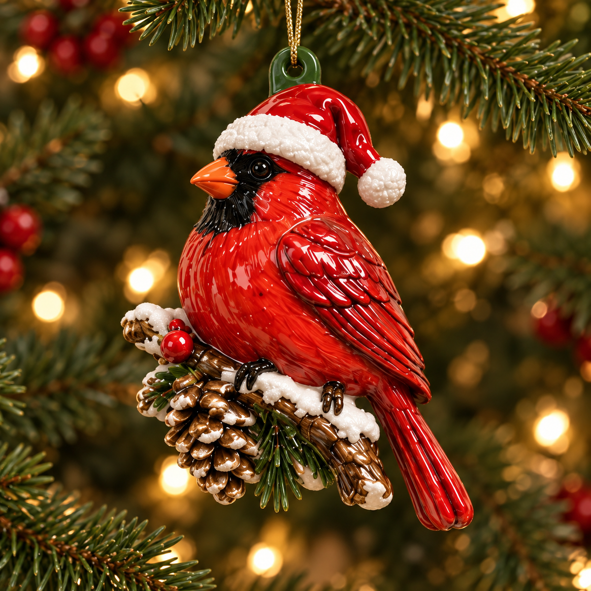 Cozy Christmas Cardinals Christmas tree ornaments