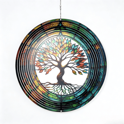 🌈🍃 3D "Tree of Life" Rotating Wind Chime—a colorful piece of art symbolizing growth, harmony, and beauty.