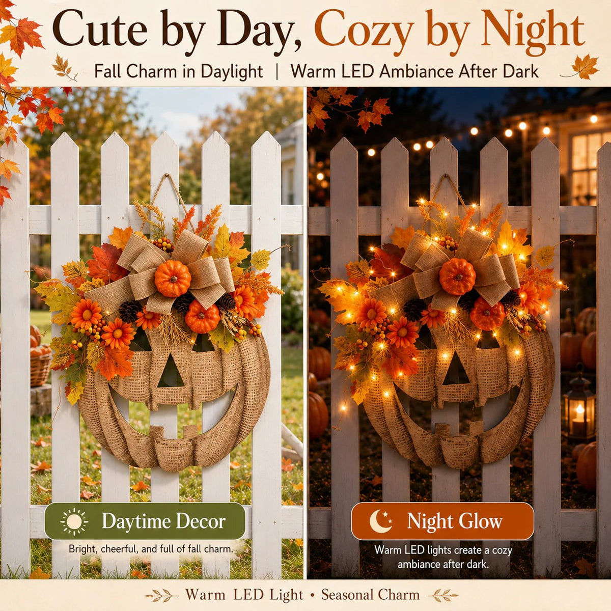Light Up Your Front Door with Cozy Halloween Charm 🎃✨