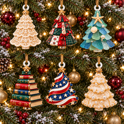 Christmas Tree Treasures 2026 – 6-Piece Keepsake Ornament Set in Six Unique Styles