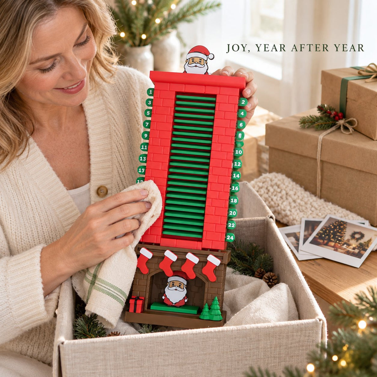 🎅Last Day 49% OFF - Mechanical Santa Chimney Christmas Countdown Calendar