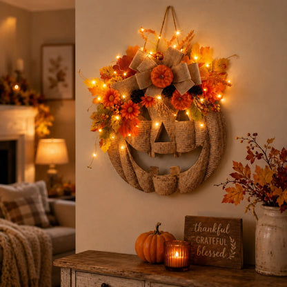 Light Up Your Front Door with Cozy Halloween Charm 🎃✨
