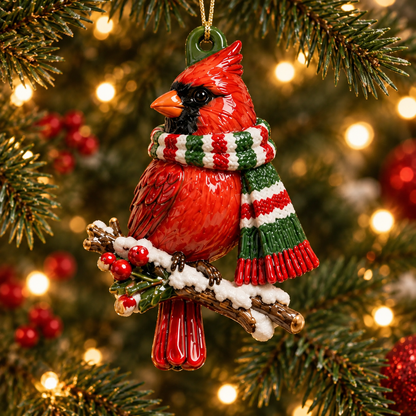 Cozy Christmas Cardinals Christmas tree ornaments