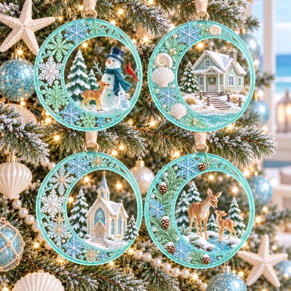 Coastal Christmas Collection – Ocean- and Lighthouse-Themed Commemorative Ornaments