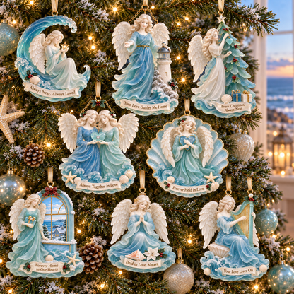 Coastal Angel Christmas Ornament