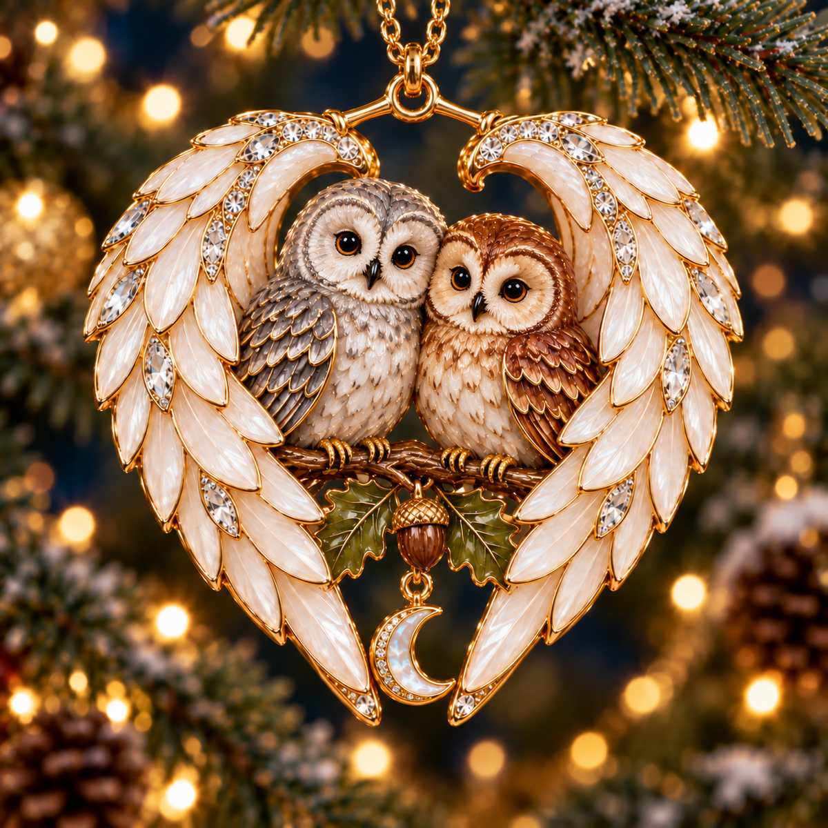 ❤️2026 Angel Wing Heart Christmas Ornaments