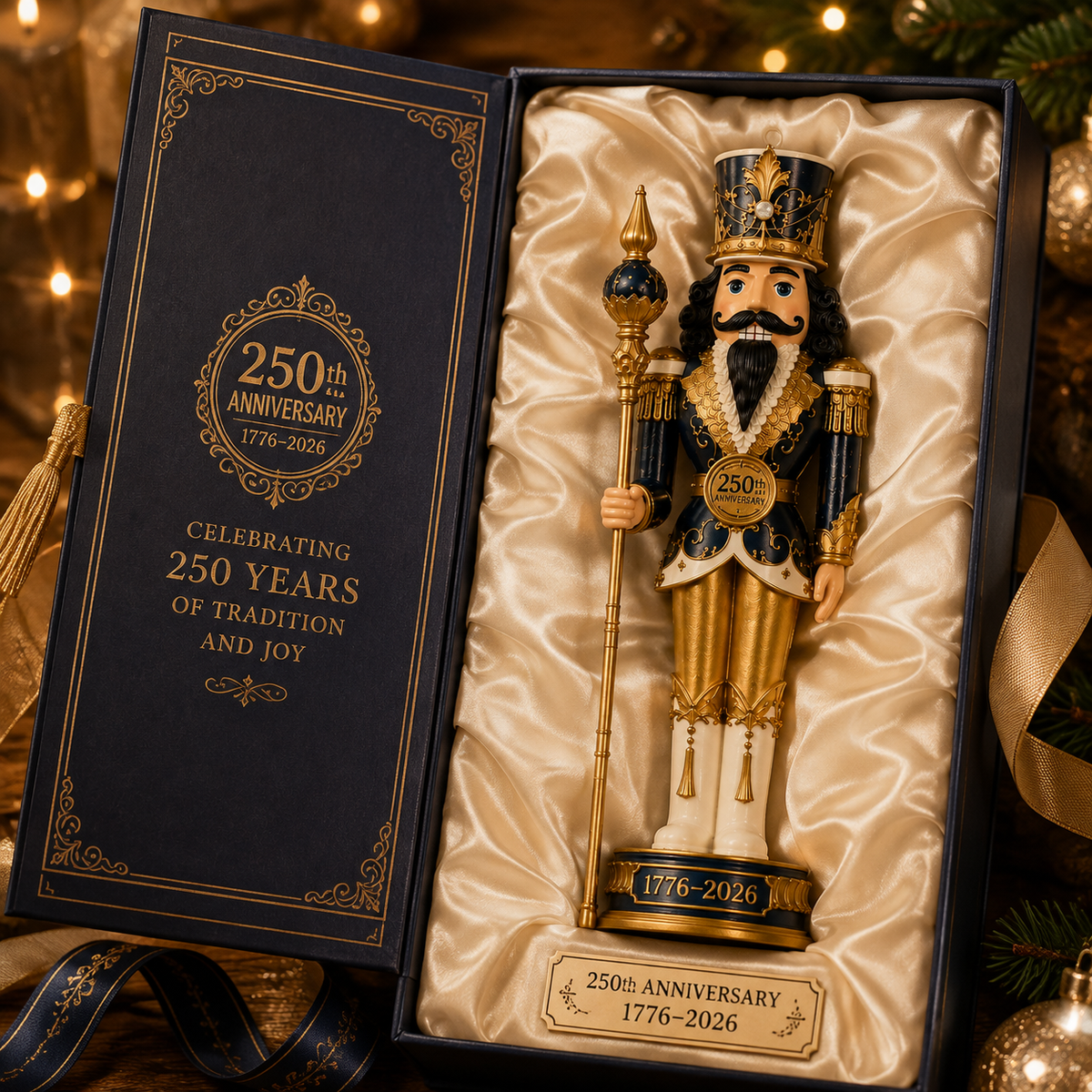 ✨2026 America 250th Anniversary Midnight Blue Nutcracker King Ornament