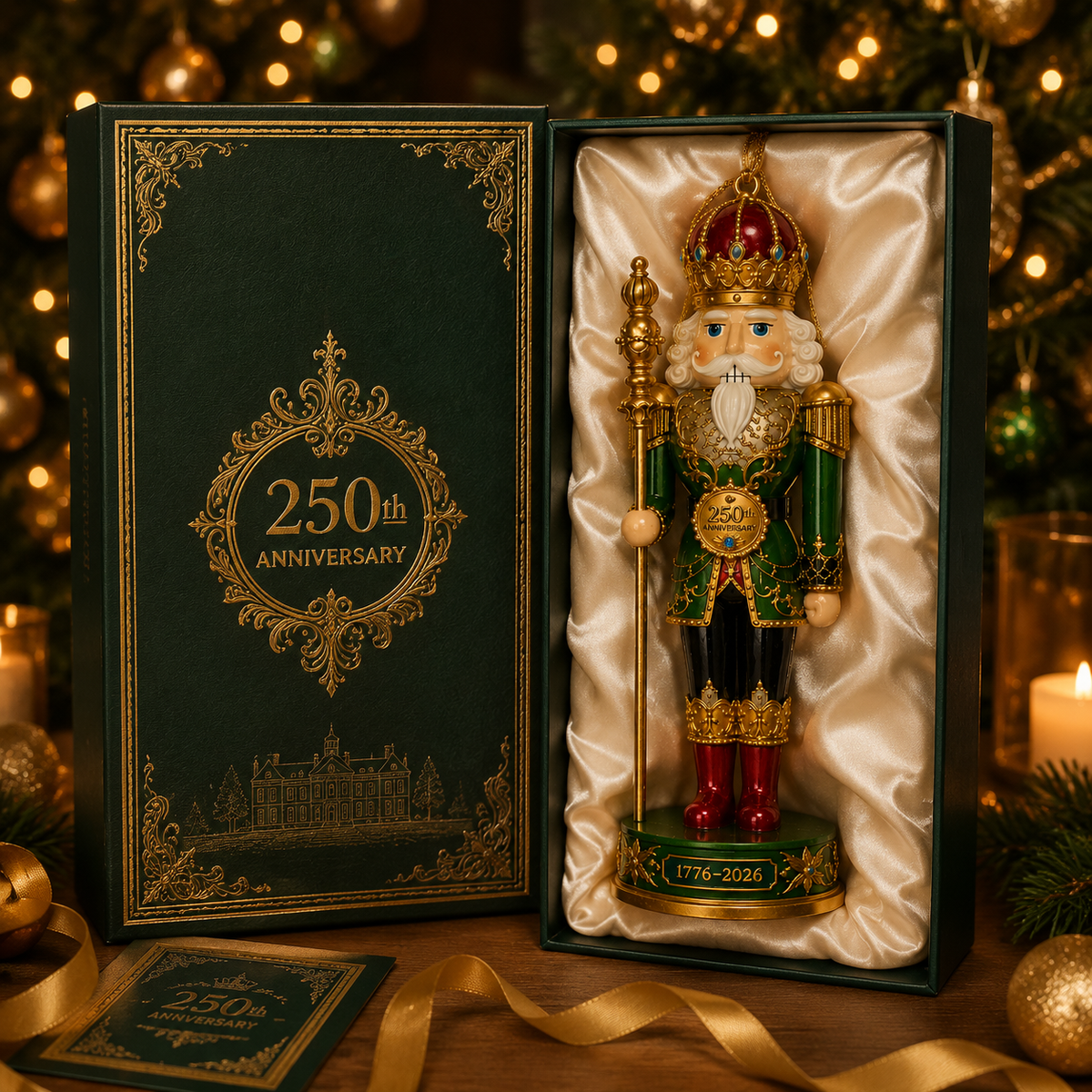 Limited anniversary edition✨2026 America 250th Anniversary Emerald Nutcracker King Ornament