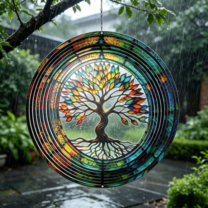 🌈🍃 3D "Tree of Life" Rotating Wind Chime—a colorful piece of art symbolizing growth, harmony, and beauty.