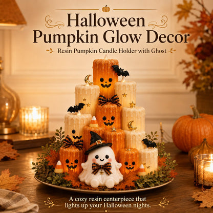 🔥 50% Off — Halloween Pumpkin Candle Holder (with Ghost Decoration) — High Quality 🎃👻