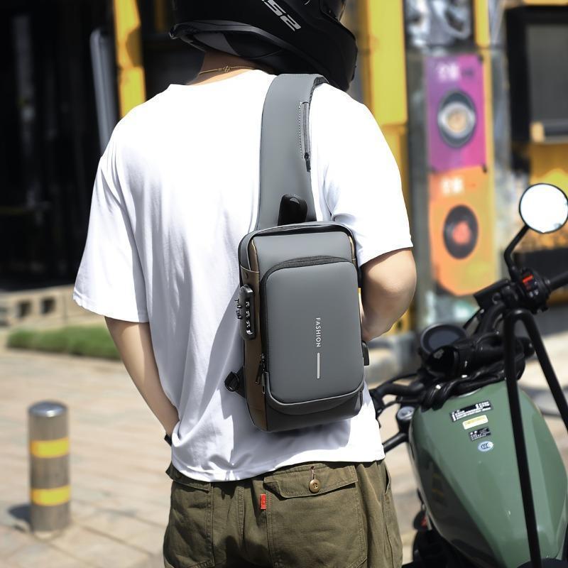 Multifunction Designer Anti-theft USB Shoulder Bag Crossbody Travel Sling Pack Messenger Pack Chest Bag Male Luxury Brand Men