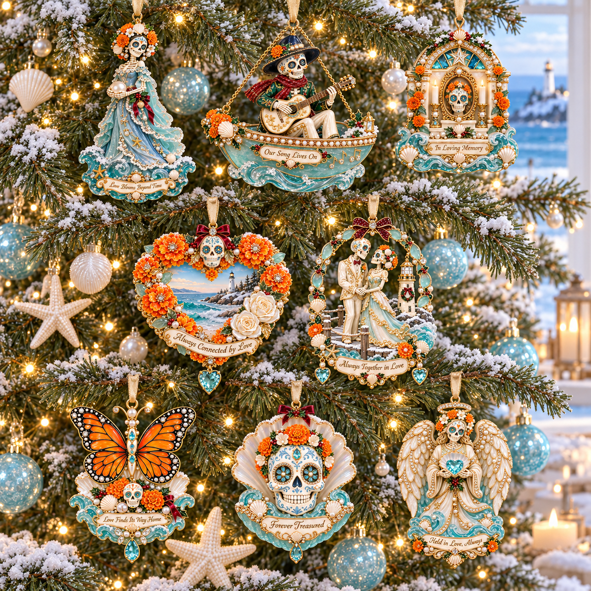 Ocean-Themed Day of the Dead Hanging Decoration