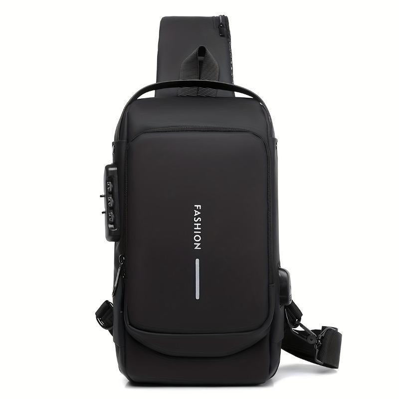 Multifunction Designer Anti-theft USB Shoulder Bag Crossbody Travel Sling Pack Messenger Pack Chest Bag Male Luxury Brand Men