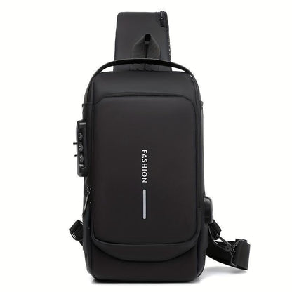 Multifunction Designer Anti-theft USB Shoulder Bag Crossbody Travel Sling Pack Messenger Pack Chest Bag Male Luxury Brand Men