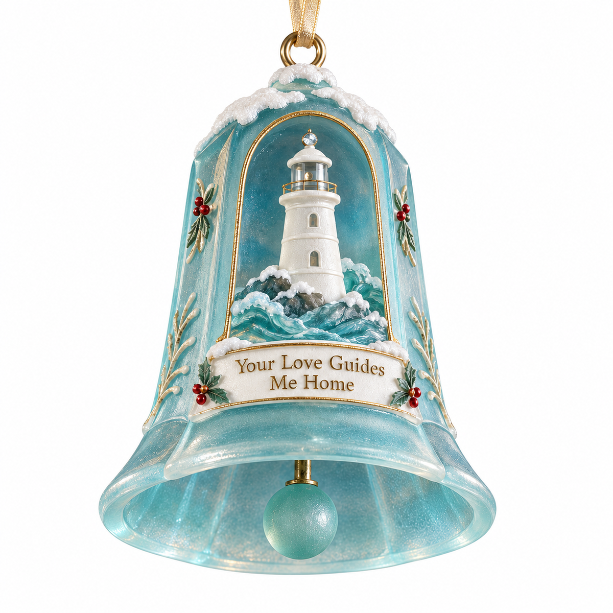 Coastal Christmas Bell Ornament