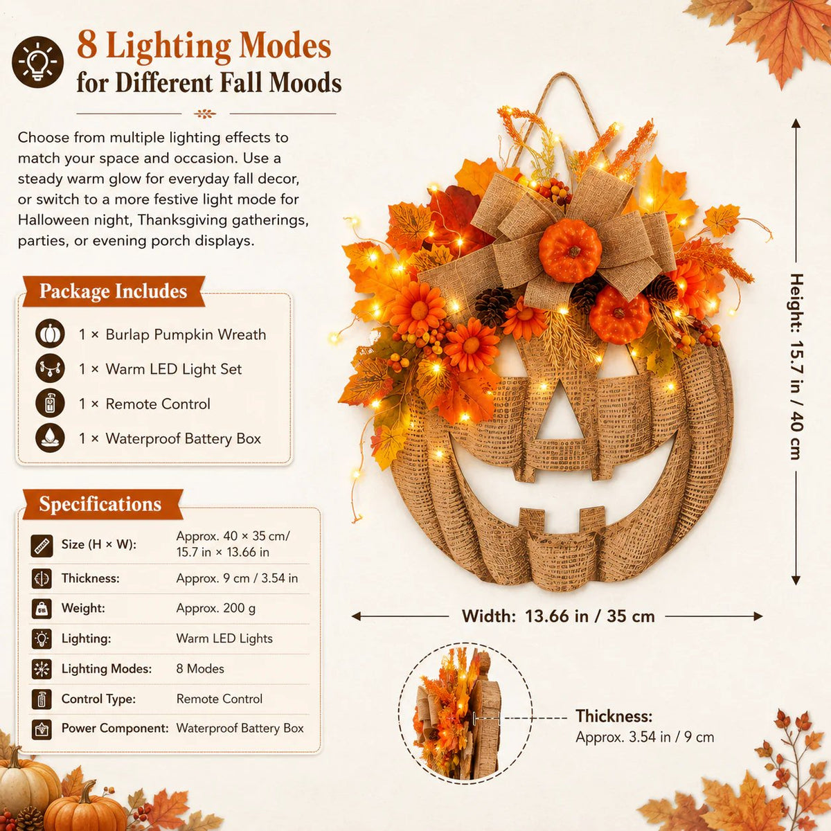Light Up Your Front Door with Cozy Halloween Charm 🎃✨