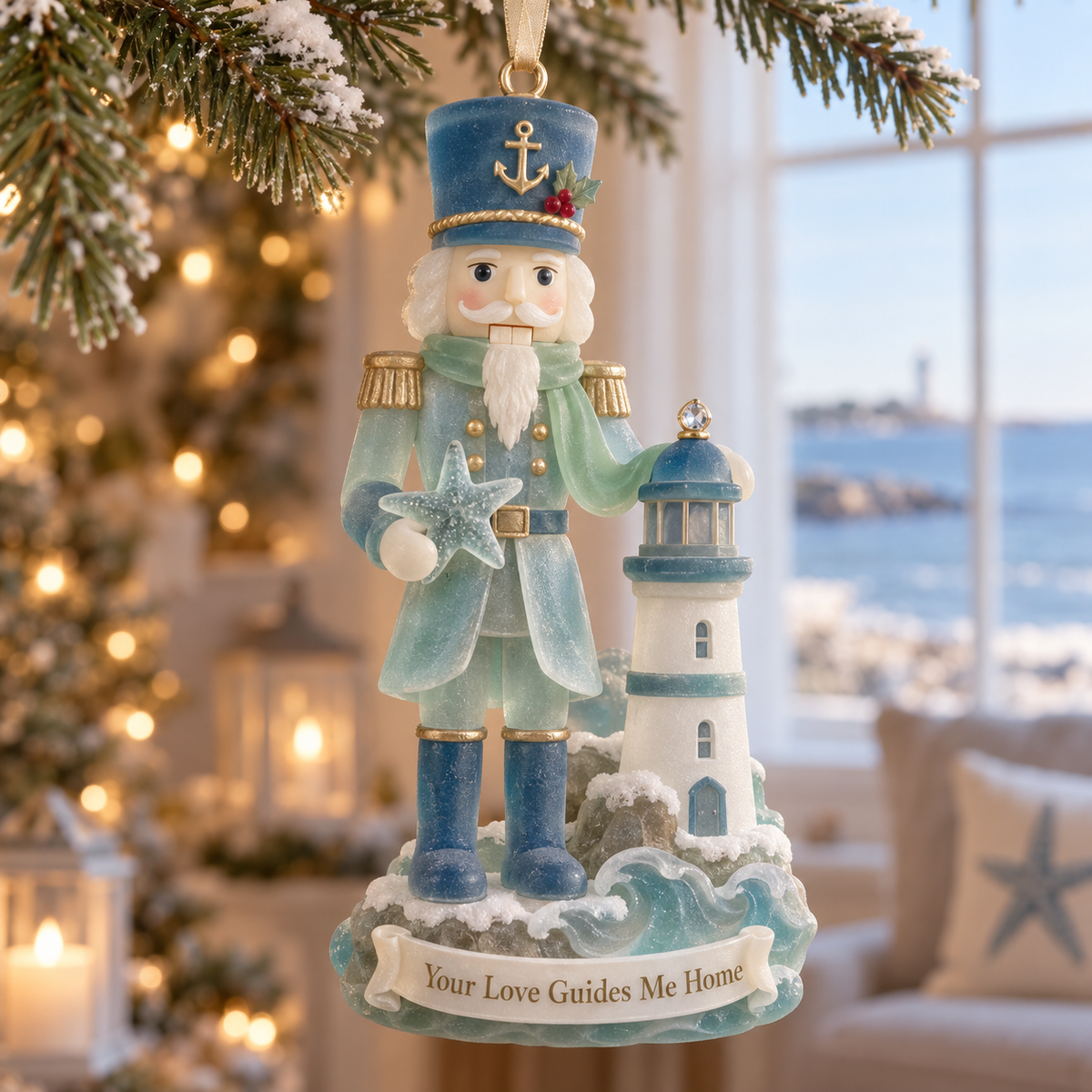 Coastal Nutcracker Christmas Ornament