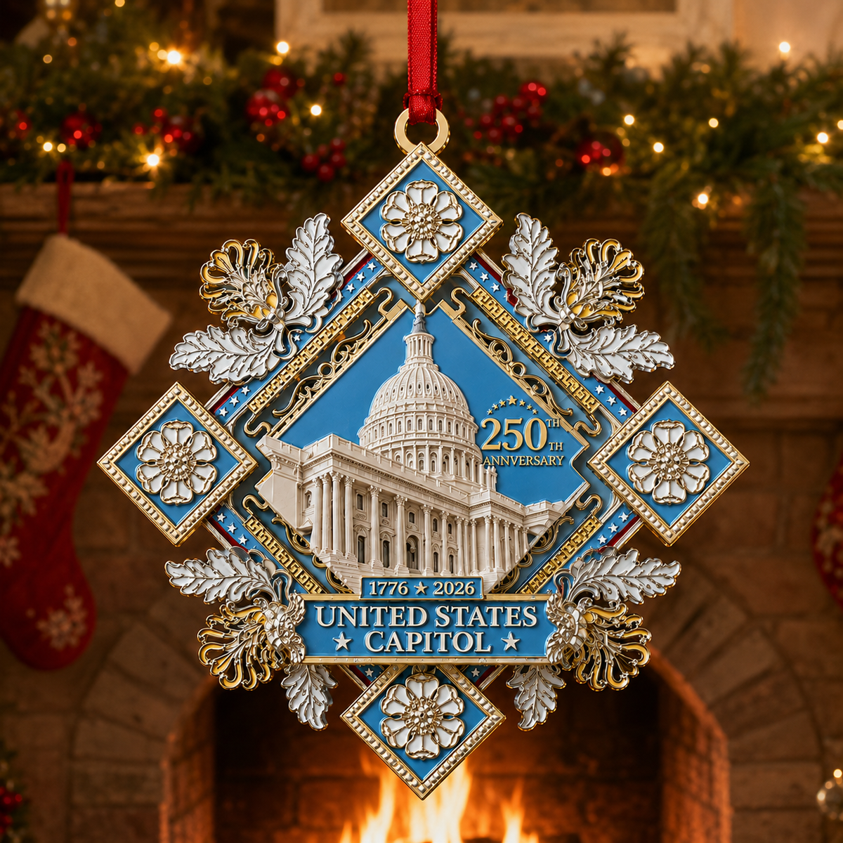 🔥250th Anniversary Commemorative Ornament – UNITED STATESCAPITOL