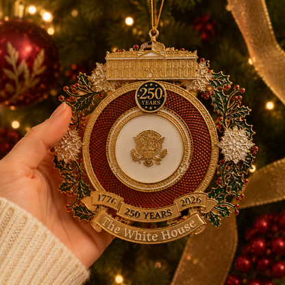 ✨White House 250th Anniversary Commemorative Medal Christmas Tree Ornament