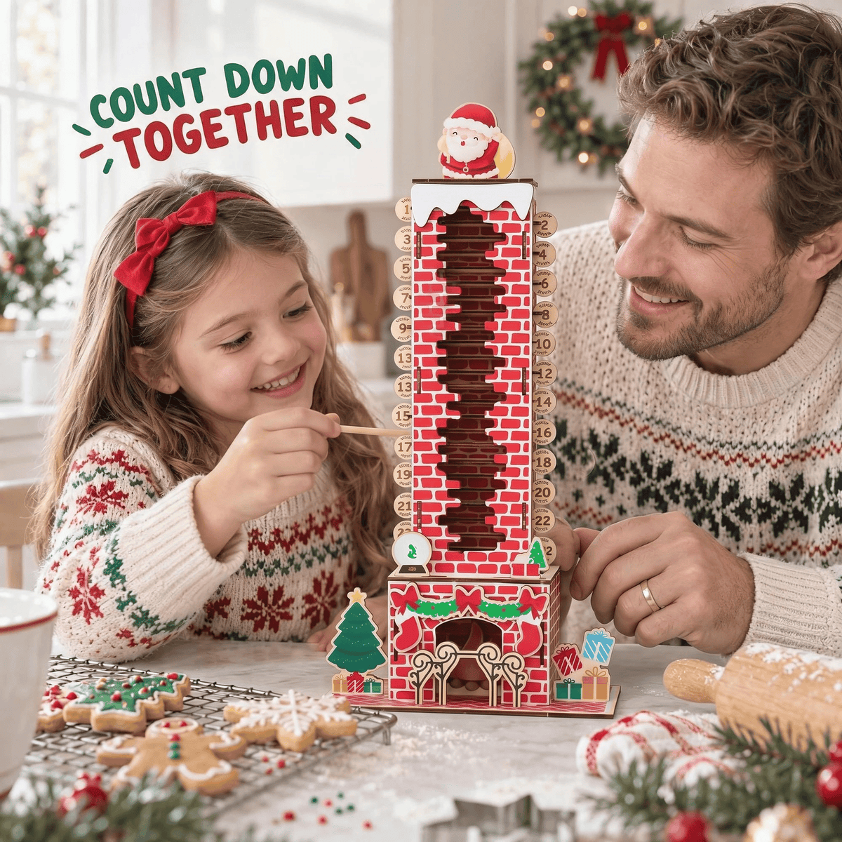 🎅Last Day 49% OFF - Mechanical Santa Chimney Christmas Countdown Calendar