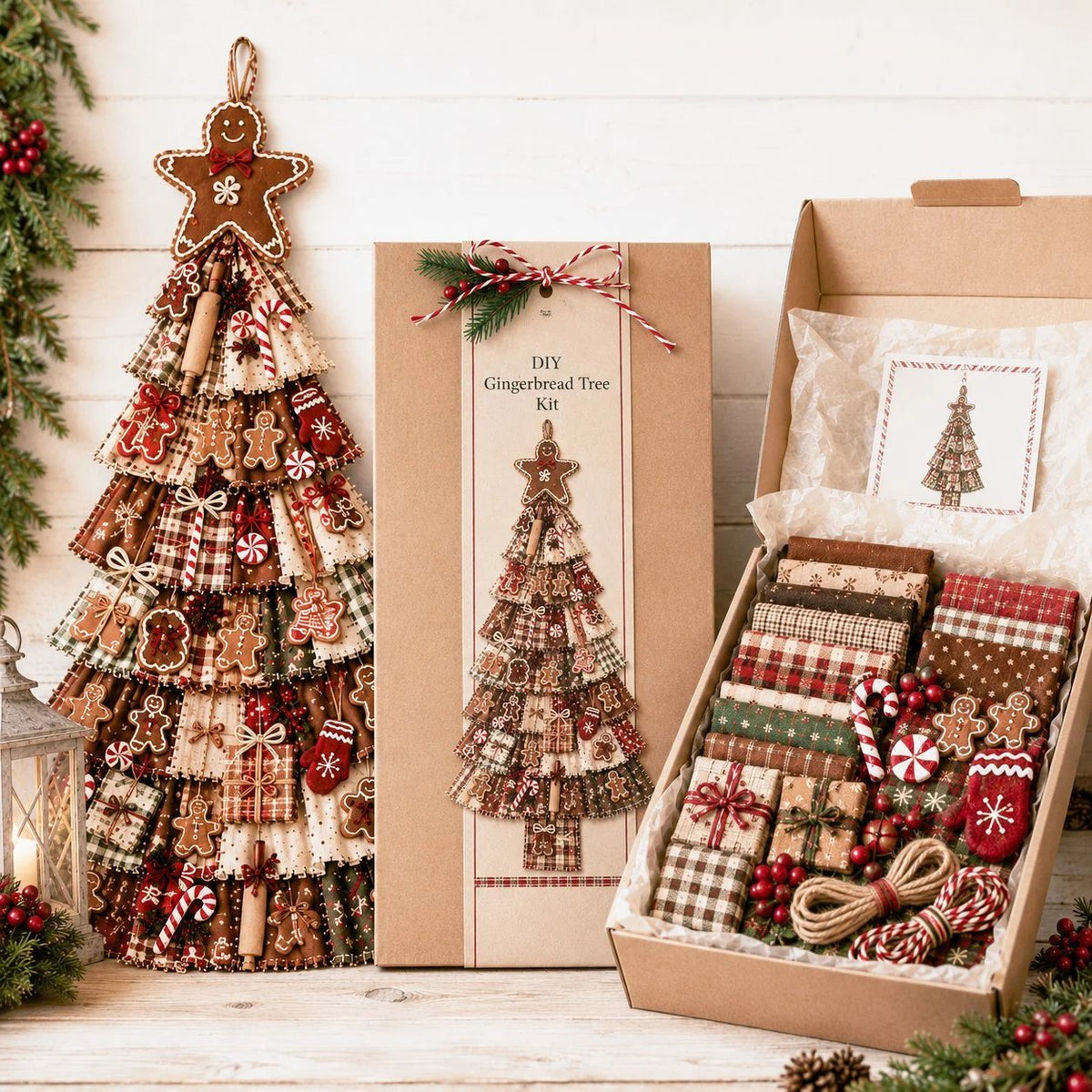 🎄Beginner-Friendly DIY Oversized Patchwork Christmas Tree Door Hanging Kit💕