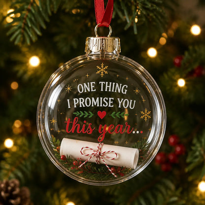 Fillable Christmas Ornament with Message Scroll | Keepsake Gift