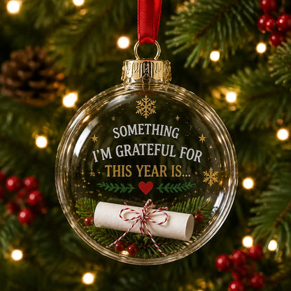 Fillable Christmas Ornament with Message Scroll | Keepsake Gift