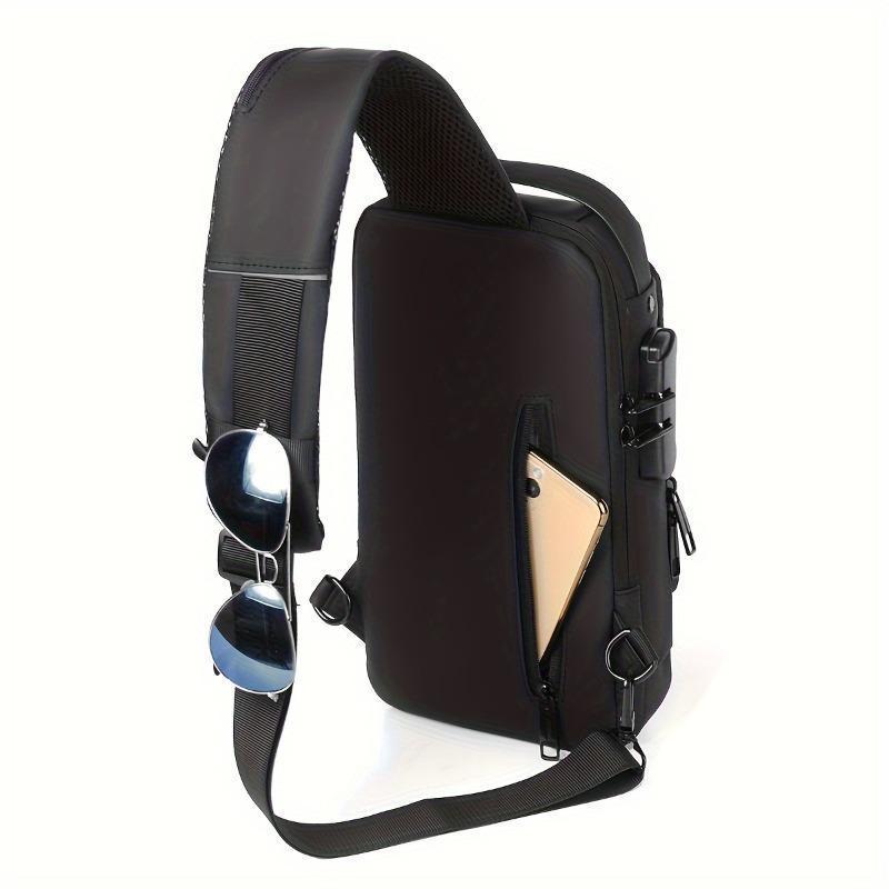 Multifunction Designer Anti-theft USB Shoulder Bag Crossbody Travel Sling Pack Messenger Pack Chest Bag Male Luxury Brand Men
