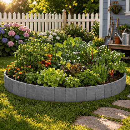 ☘️Faux Stone Landscape Edging Border with Realistic Natural Rock Appearance