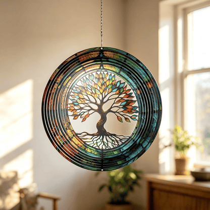 🌈🍃 3D "Tree of Life" Rotating Wind Chime—a colorful piece of art symbolizing growth, harmony, and beauty.