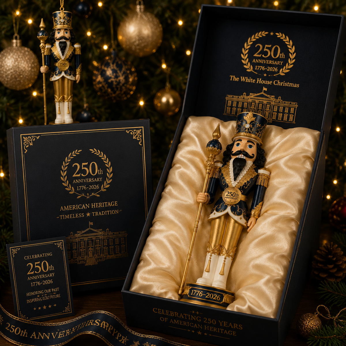 ✨2026 America 250th Anniversary Midnight Blue Nutcracker King Ornament