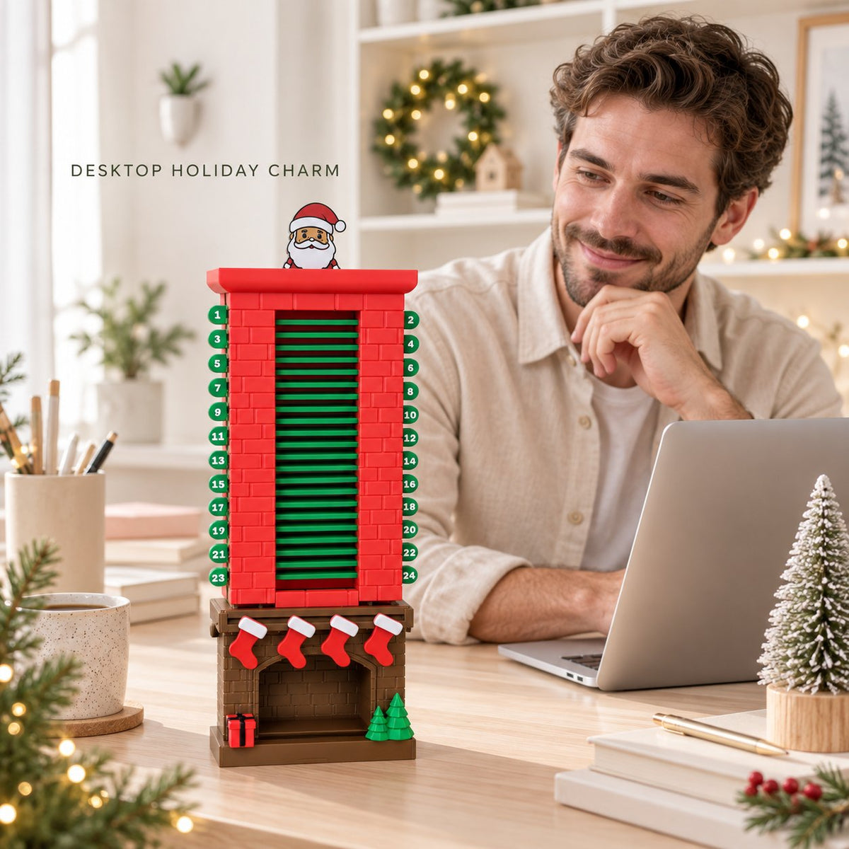 🎅Last Day 49% OFF - Mechanical Santa Chimney Christmas Countdown Calendar