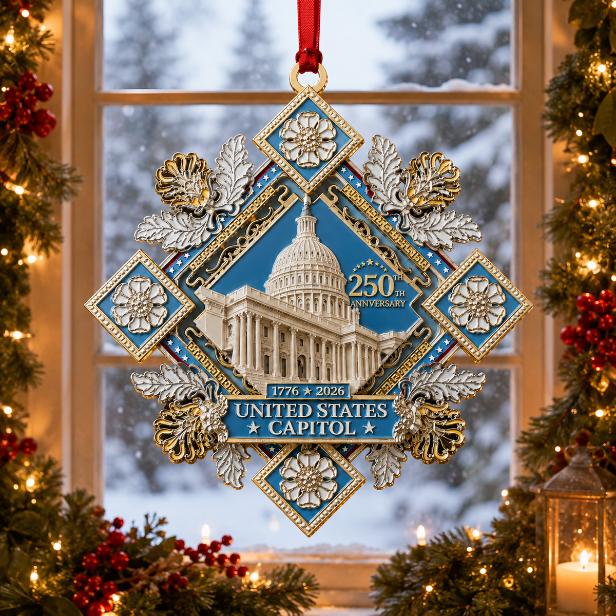 🔥250th Anniversary Commemorative Ornament – UNITED STATESCAPITOL