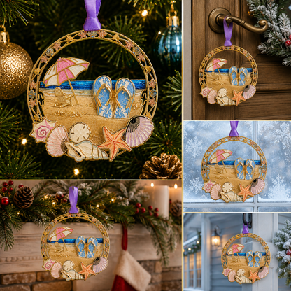 ⏰ Limited anniversary edition✨Beach vacation style Christmas tree ornament