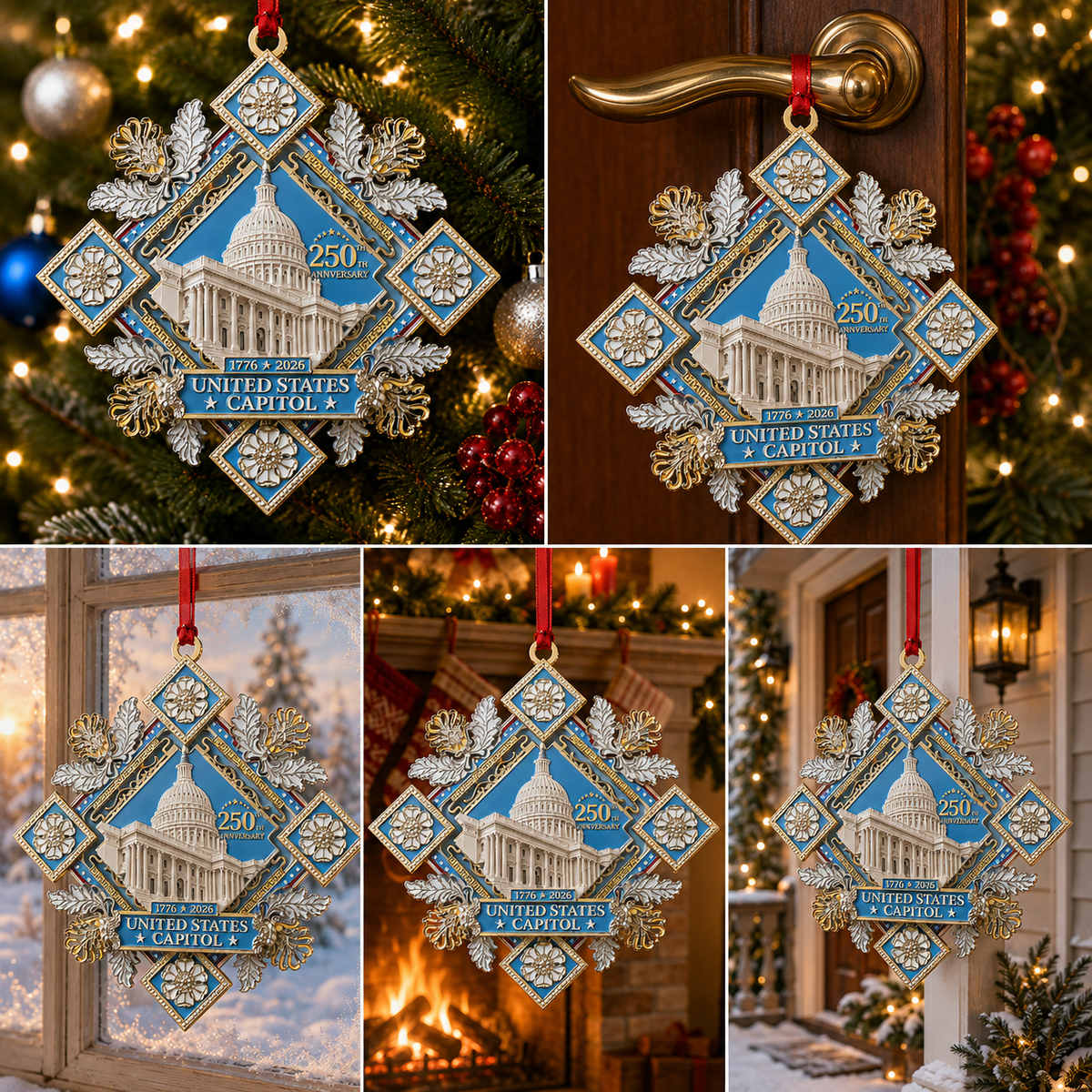 🔥250th Anniversary Commemorative Ornament – UNITED STATESCAPITOL